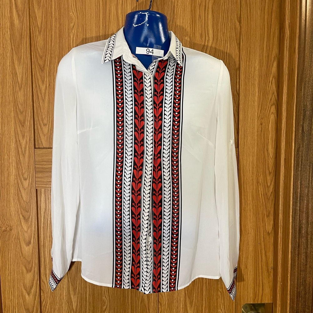 Stylish White and Red Men's Shirt
